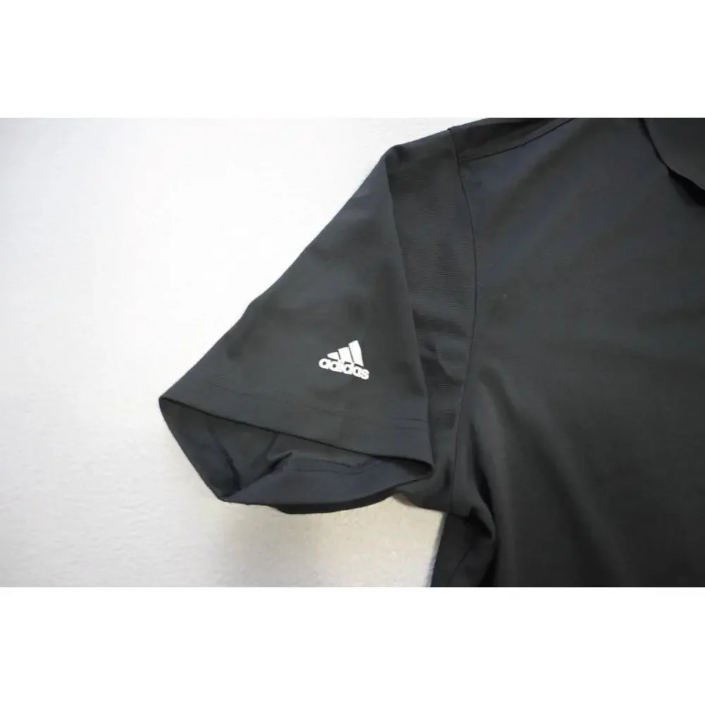 Adidas Golf Polo ClimaLite‎ Black Short Sleeve Athletic Golf Shirt Mens Sz Large